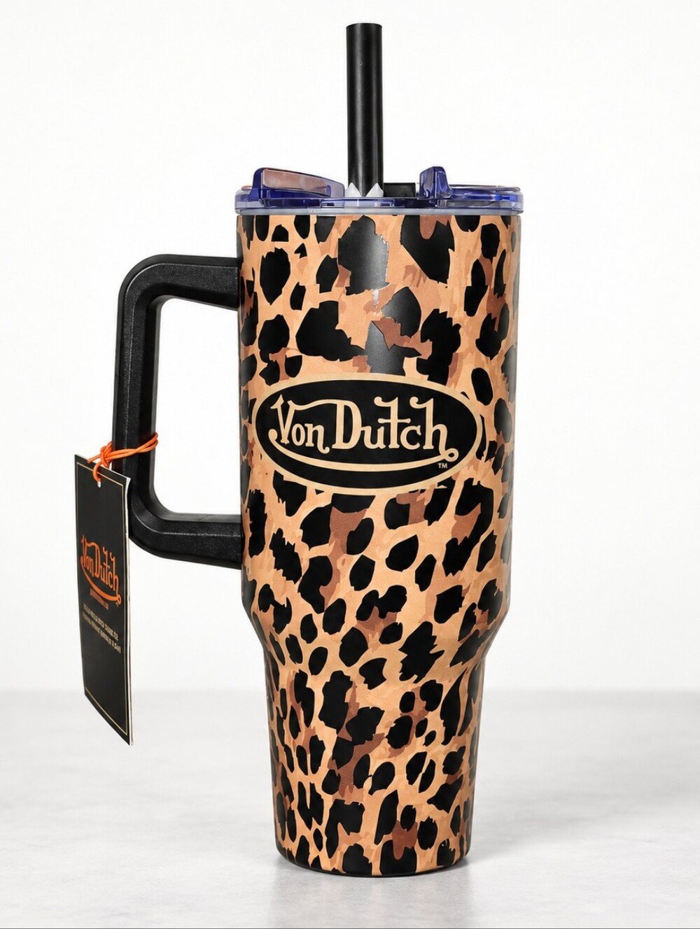 Von Dutch Leopard Print 40oz Tumbler NWT
